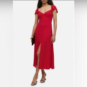 Reformation Baxley Dress in Cherry size 12